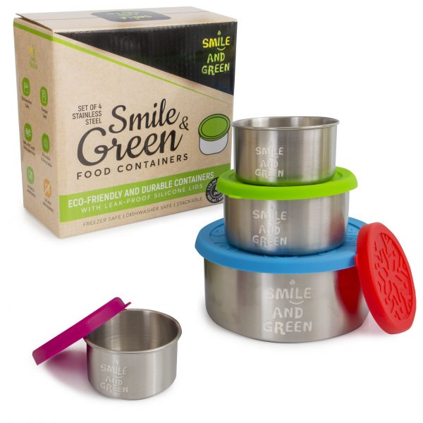 lot de 4 boites inox Smile&Green