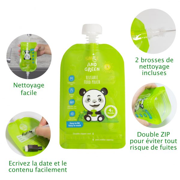 gourdes compote rechargeable